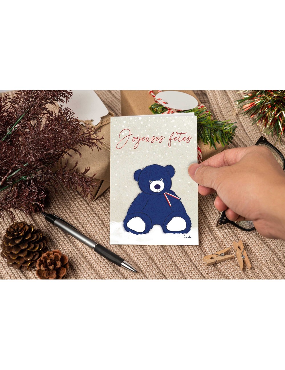 Carte de voeux - Ours Français