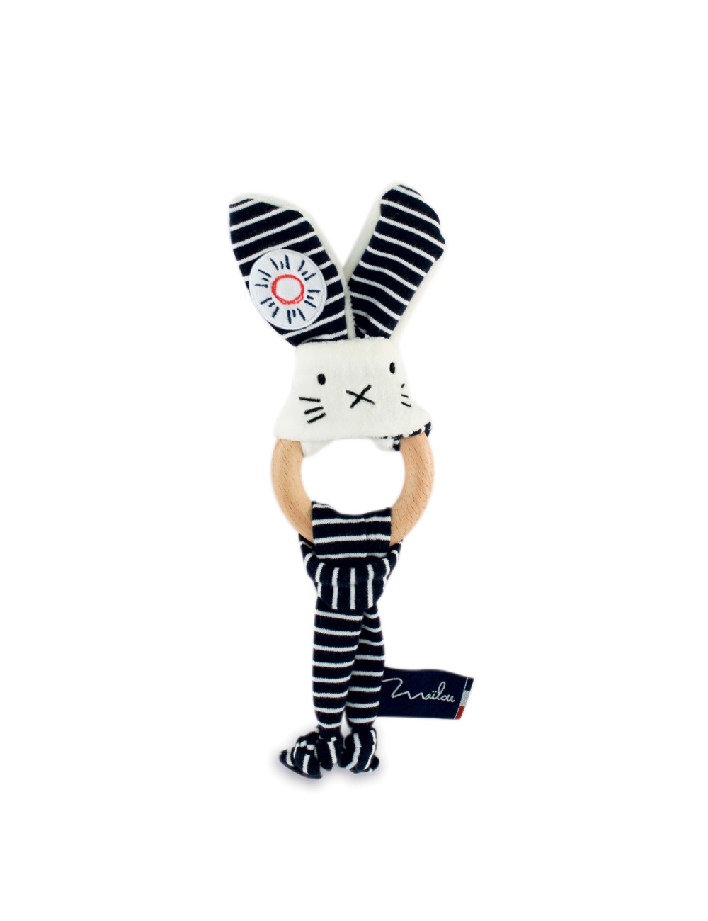 Anneau Dentition Chien - Coton BIO - 15 cm - Soleil - Mer d'Iroise