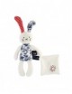 Peluche lapin avec Doudou - 28 cm - Soleil - L'île aux Fleurs