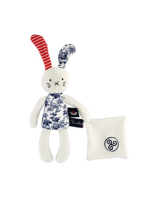 Peluche lapin avec Doudou 28 cm - Triskel