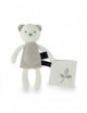 Peluche Ourson avec Doudou - 28 cm - Coton BIO - Feuilles - Terre de Légendes