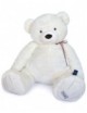 Ours en peluche XXL - L'OURS FRANCAIS - 120 cm - Blanc neige