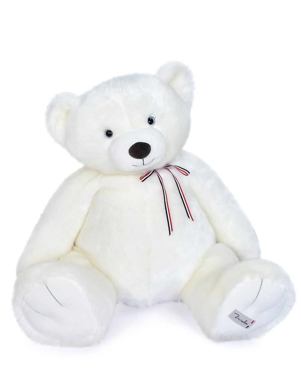 Ours en peluche géant - L'OURS FRANCAIS - 90 cm - Blanc neige